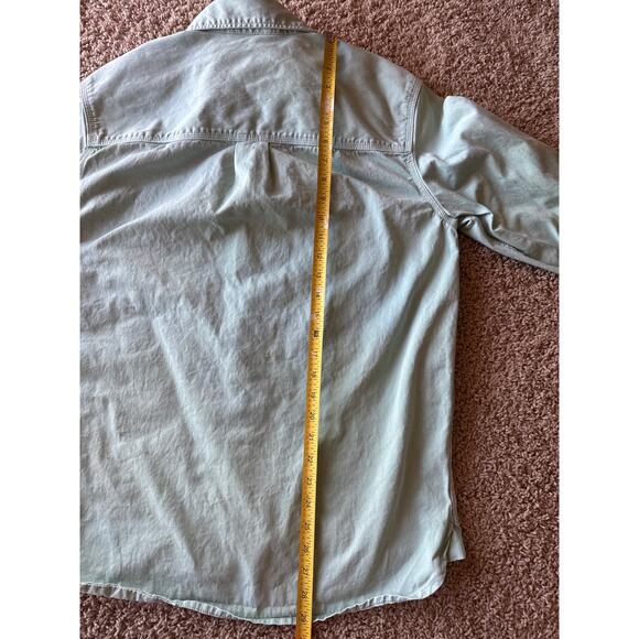 BDG Urban Outfitters M Faded Mint Green Heavy Duck Cotton Button Down Barn Shirt - Picture 7 of 8